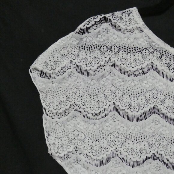 COTTON EXPRESS | large | White Lace Short Sleeve Shirt - Picture 8 of 14